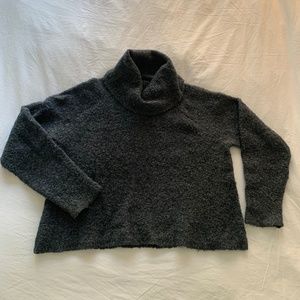 Madewell Fuzzy Gray Turtleneck Sweater
